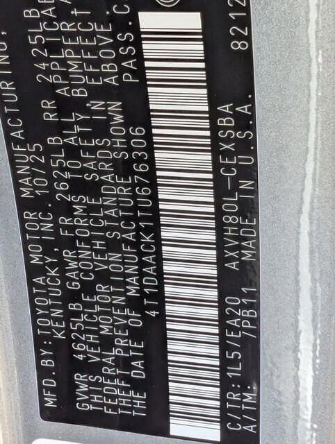 new 2026 Toyota Camry car, priced at $35,018