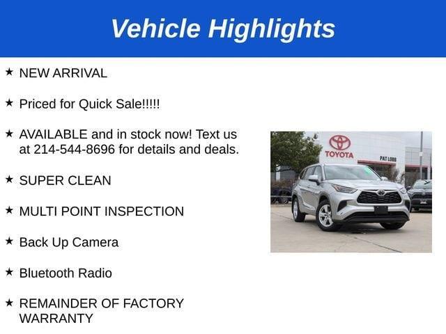 used 2023 Toyota Highlander car, priced at $34,681