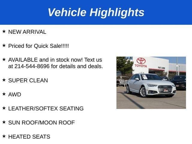 used 2019 Audi A4 car, priced at $21,484