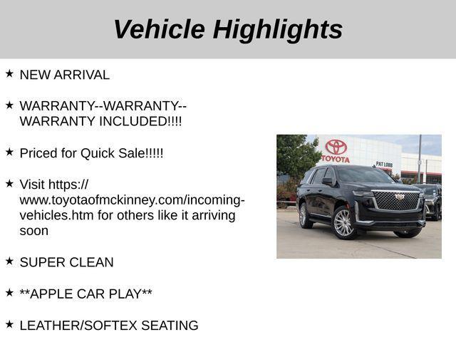 used 2022 Cadillac Escalade car, priced at $63,401