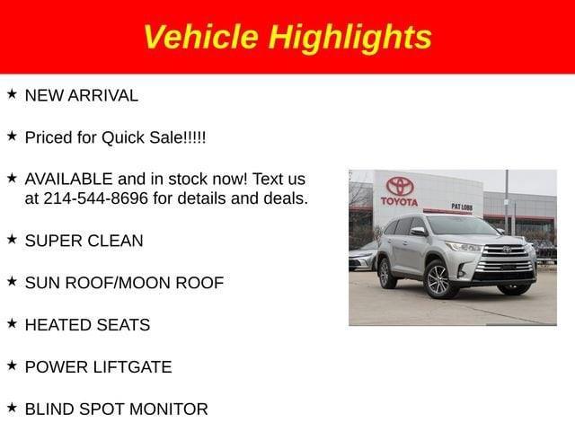 used 2019 Toyota Highlander car, priced at $24,423