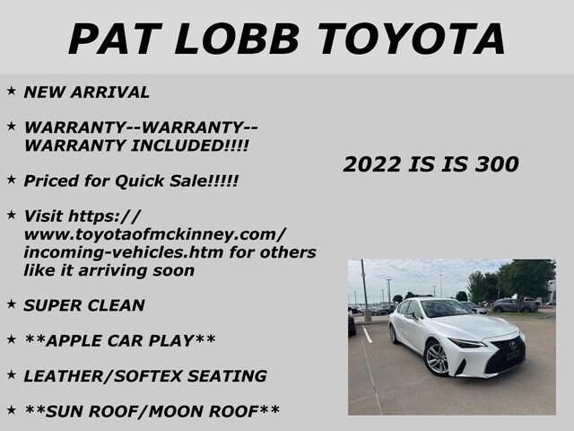 used 2022 Lexus IS 300 car, priced at $37,365