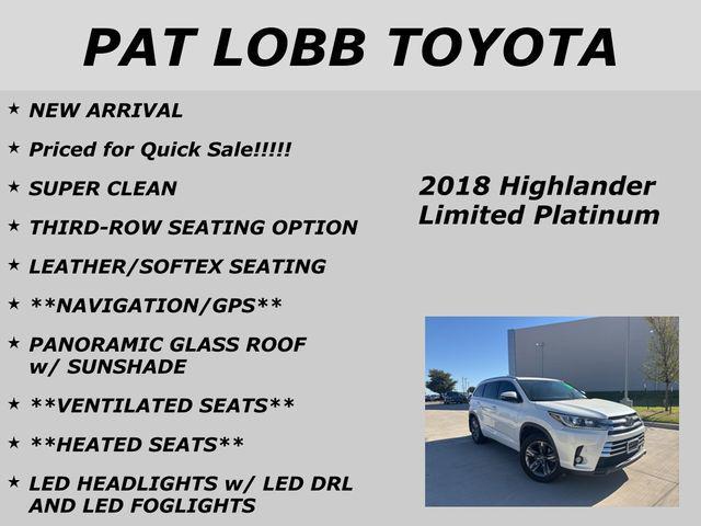 used 2018 Toyota Highlander car, priced at $28,907