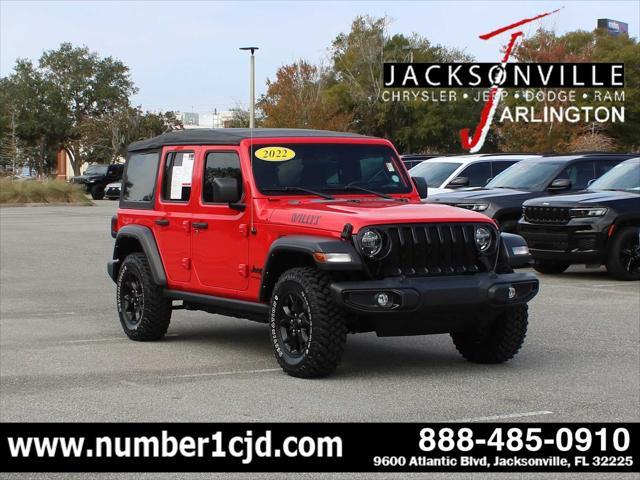 used 2022 Jeep Wrangler Unlimited car, priced at $33,500