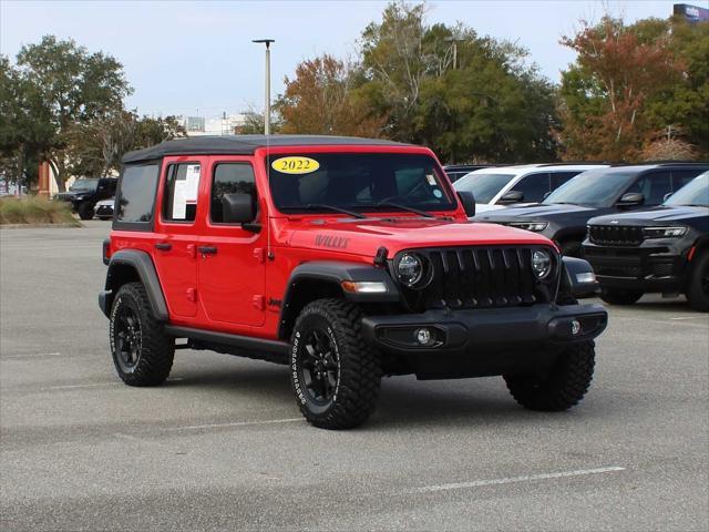 used 2022 Jeep Wrangler Unlimited car, priced at $33,500