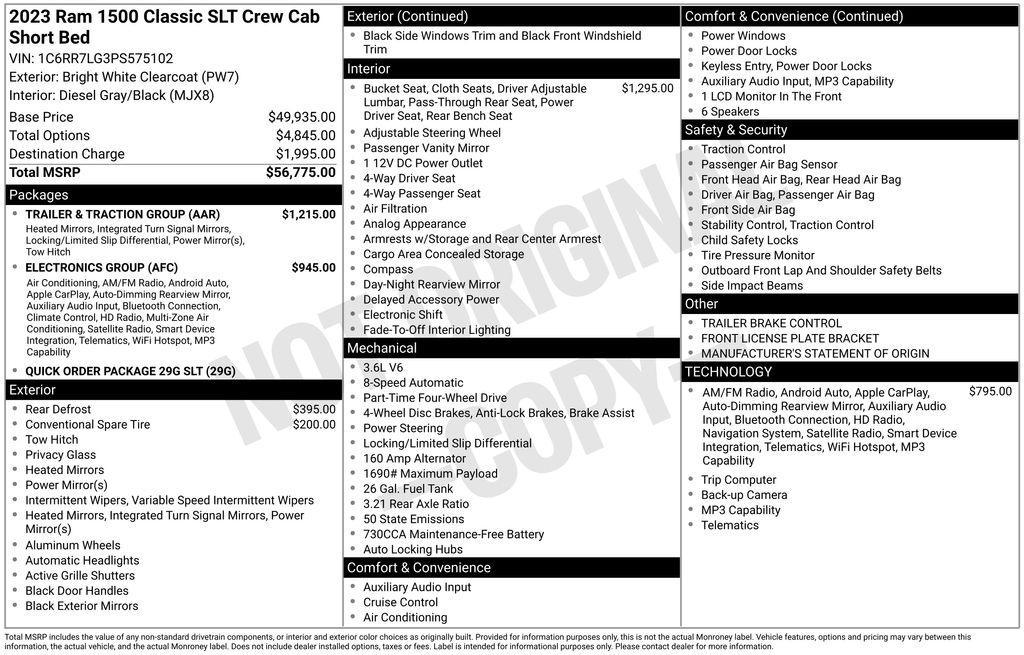 used 2023 Ram 1500 Classic car, priced at $29,875