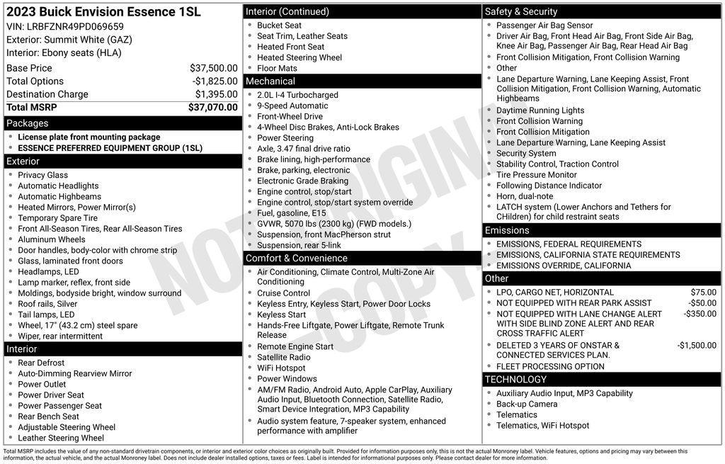 used 2023 Buick Envision car, priced at $22,225