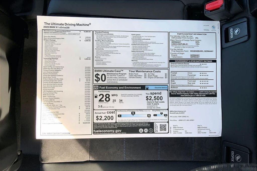 new 2026 BMW X1 car, priced at $53,045