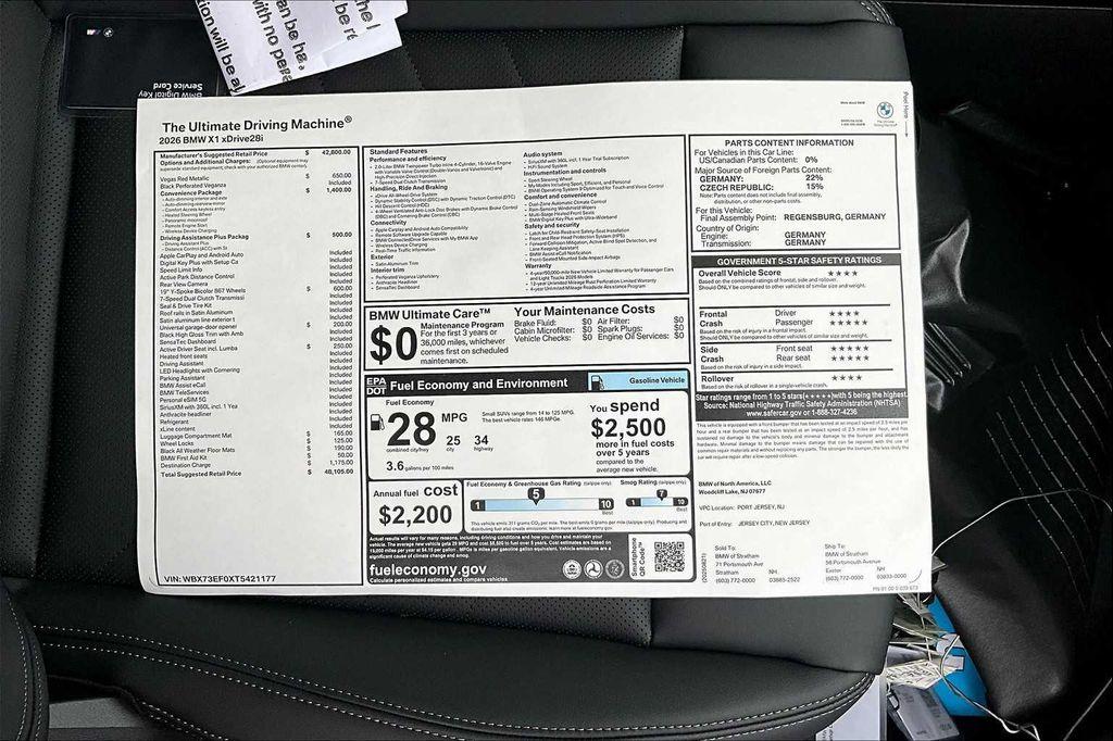 new 2026 BMW X1 car, priced at $48,105