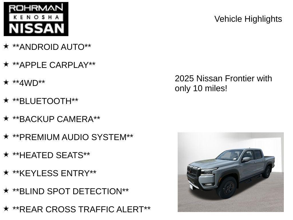 new 2025 Nissan Frontier car, priced at $48,660