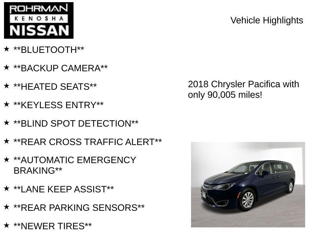 used 2018 Chrysler Pacifica car, priced at $14,959