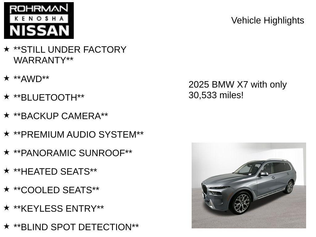 used 2025 BMW X7 car, priced at $58,189