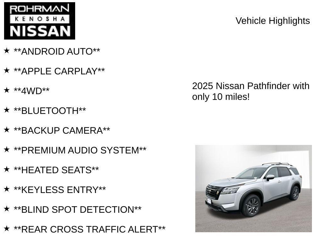 new 2025 Nissan Pathfinder car, priced at $32,775