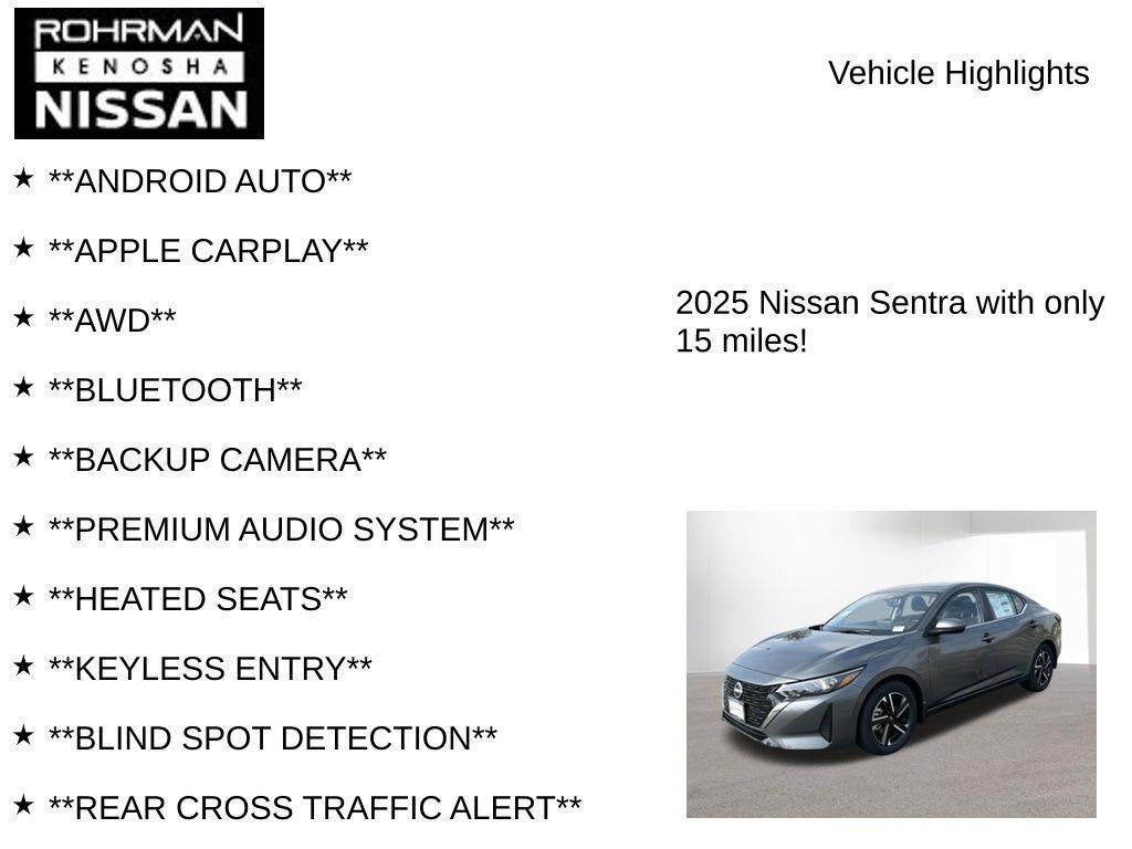 new 2025 Nissan Sentra car, priced at $19,435