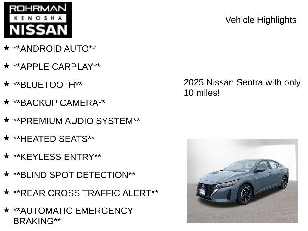 new 2025 Nissan Sentra car, priced at $20,220