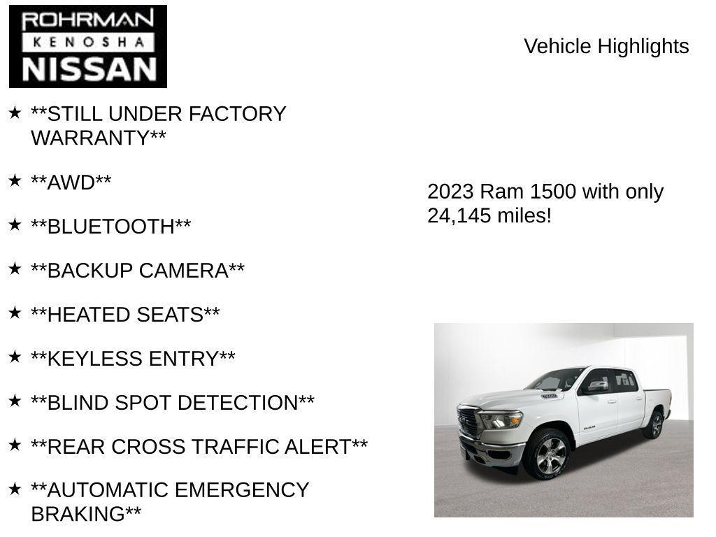 used 2023 Ram 1500 car, priced at $39,231