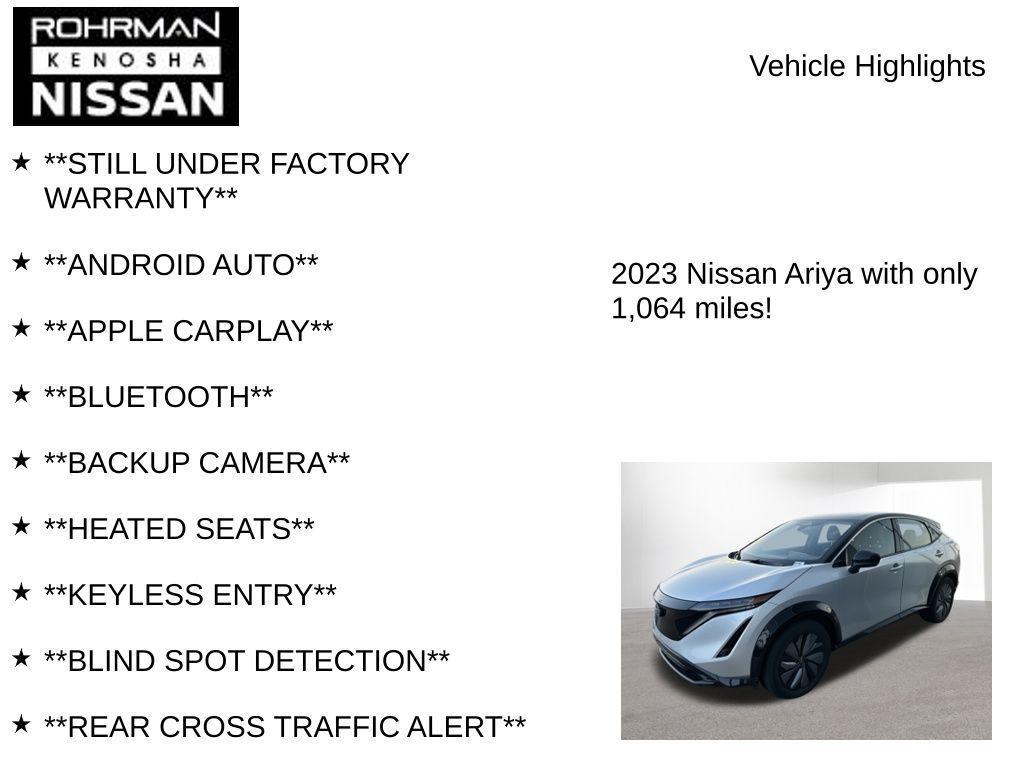 used 2023 Nissan ARIYA car, priced at $20,990