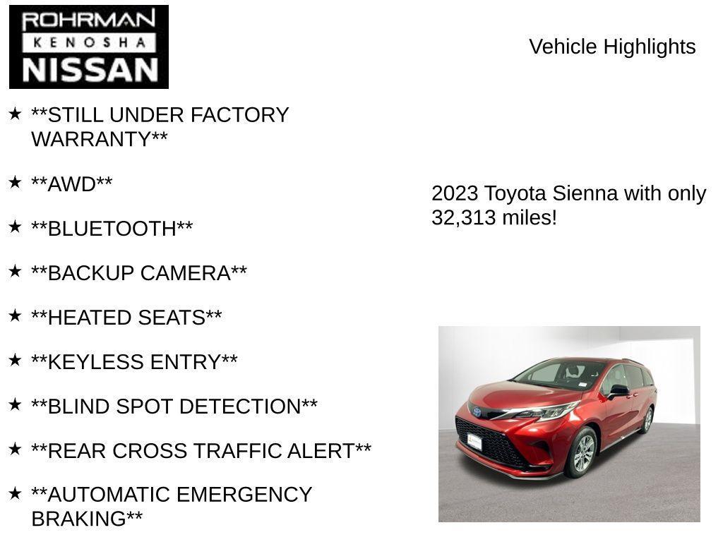 used 2023 Toyota Sienna car, priced at $45,566