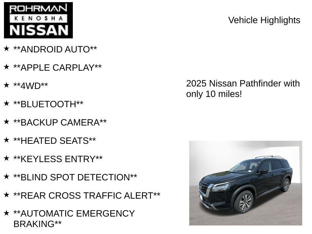 new 2025 Nissan Pathfinder car, priced at $35,135