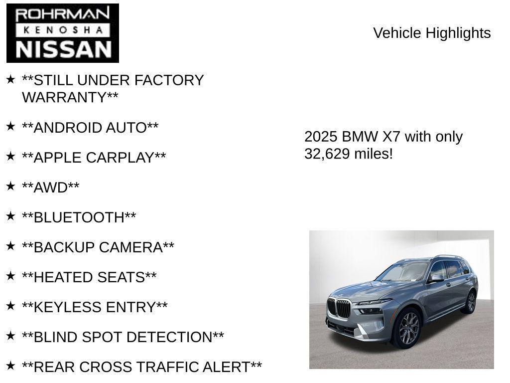 used 2025 BMW X7 car, priced at $59,513