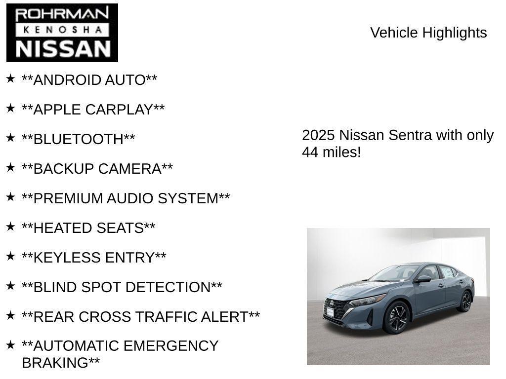 new 2025 Nissan Sentra car, priced at $19,950