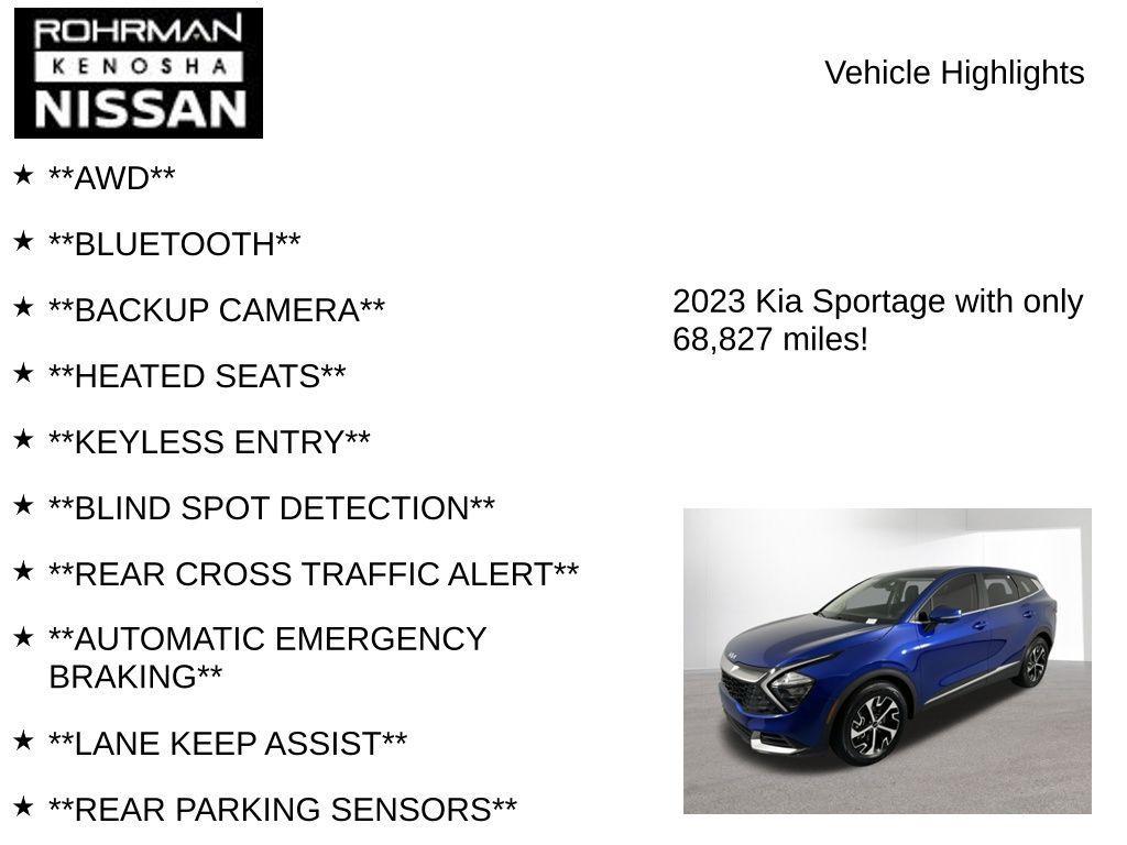 used 2023 Kia Sportage car, priced at $32,000