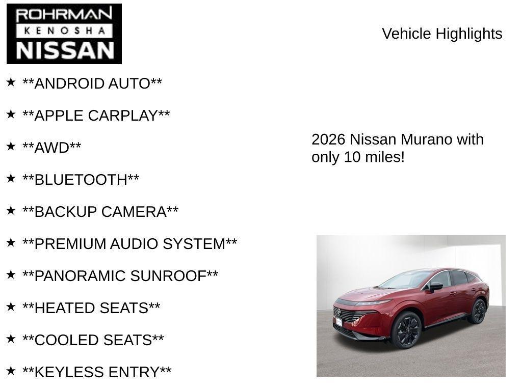 new 2026 Nissan Murano car, priced at $51,235
