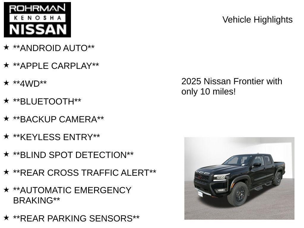 new 2025 Nissan Frontier car, priced at $45,935