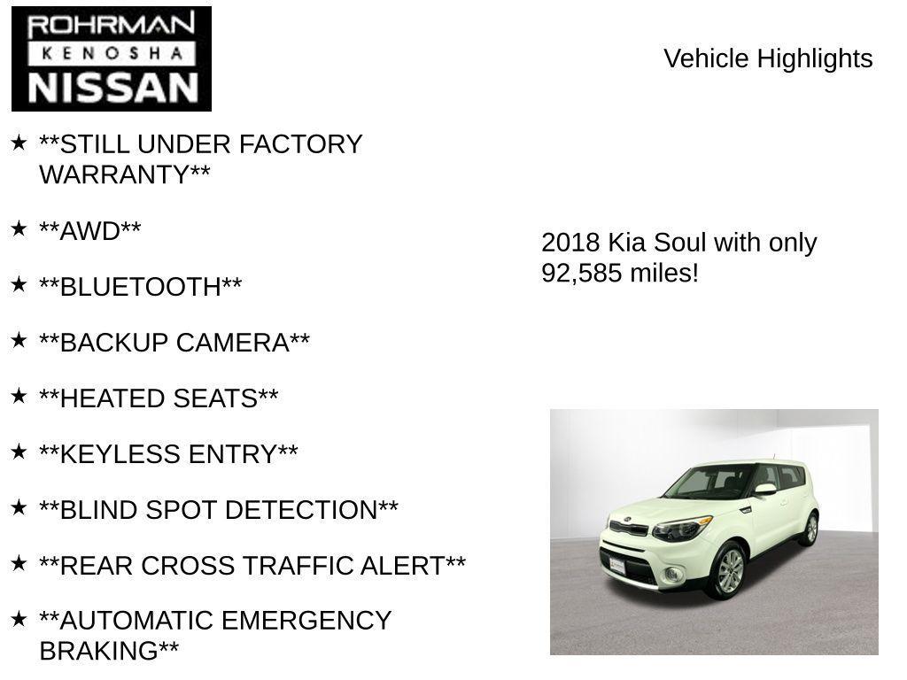 used 2018 Kia Soul car, priced at $9,828