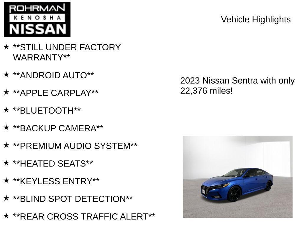 used 2023 Nissan Sentra car, priced at $21,798