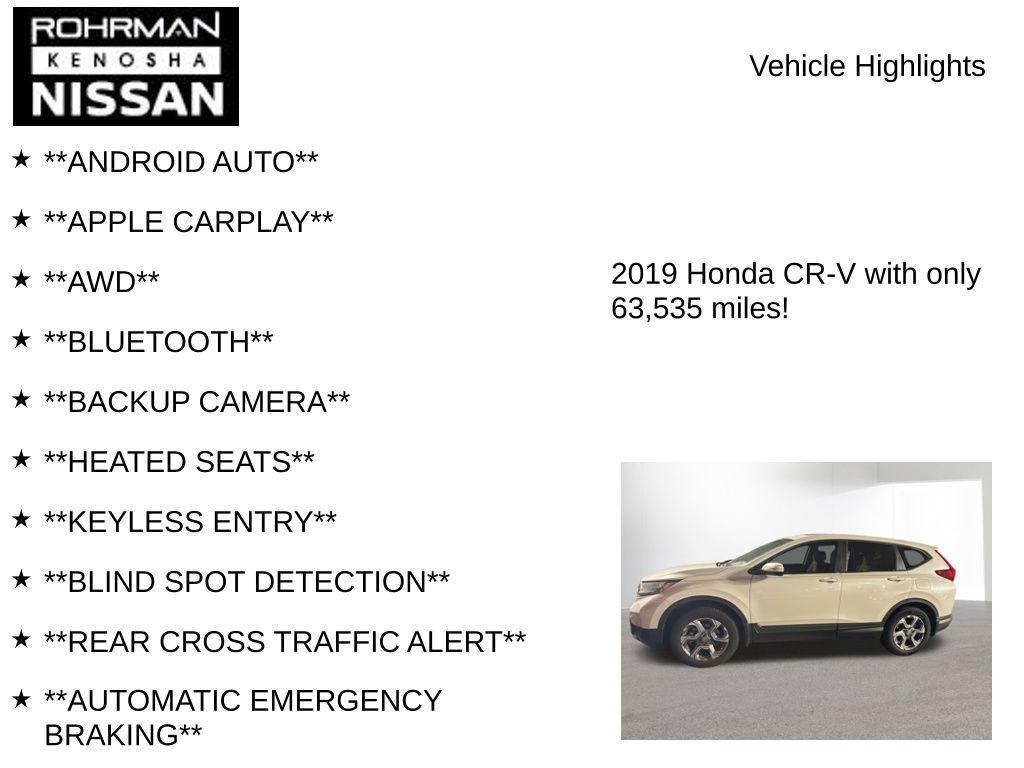 used 2019 Honda CR-V car, priced at $21,904