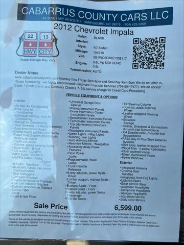 used 2012 Chevrolet Impala car, priced at $6,599