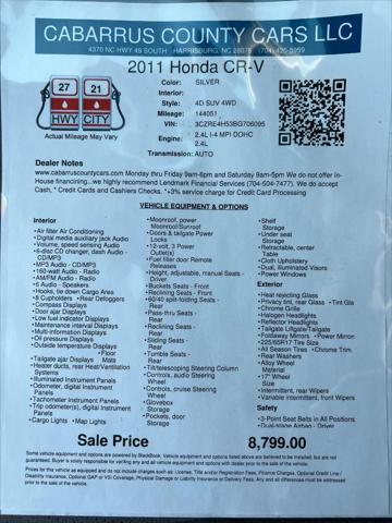 used 2011 Honda CR-V car, priced at $8,799