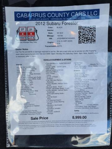 used 2012 Subaru Forester car, priced at $8,999