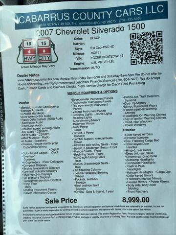 used 2007 Chevrolet Silverado 1500 car, priced at $8,999