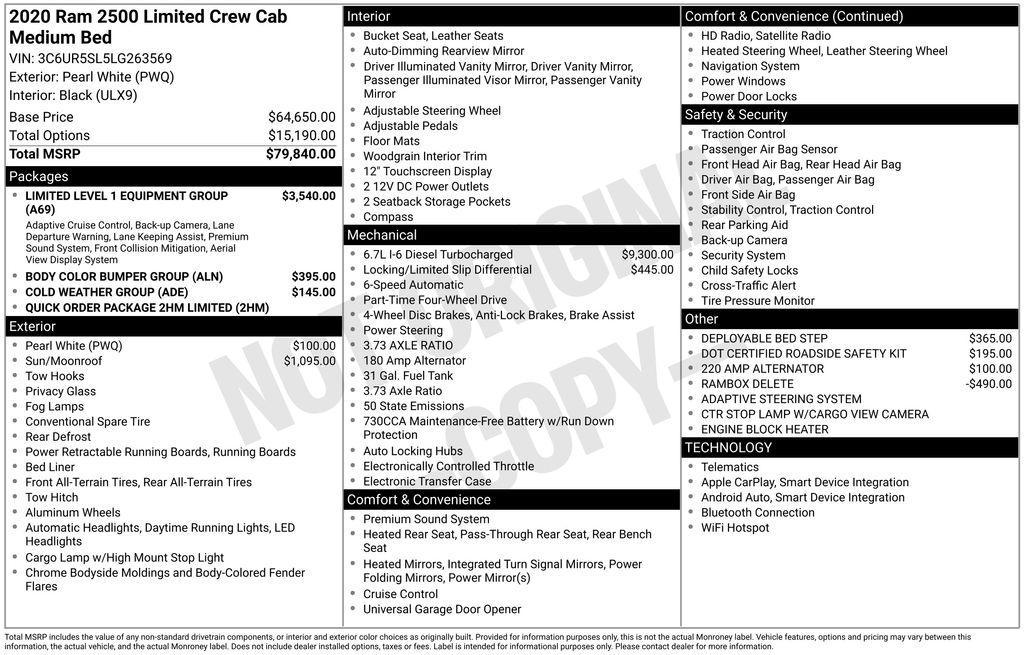 used 2020 Ram 2500 car, priced at $55,863