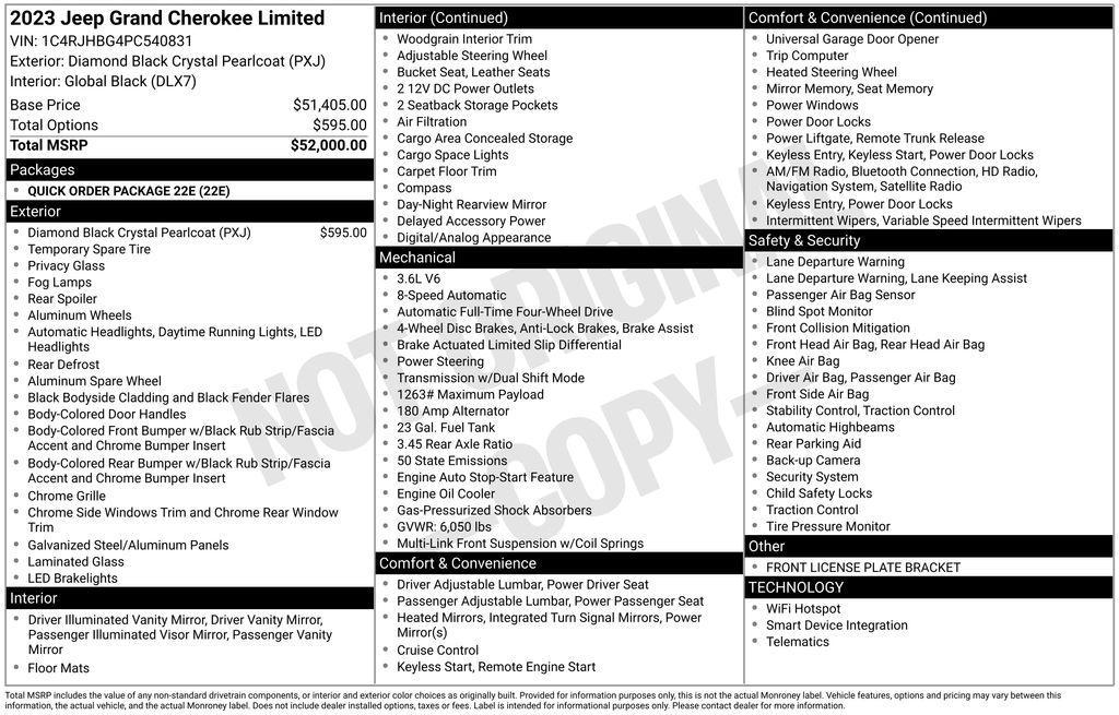 used 2023 Jeep Grand Cherokee car, priced at $27,000