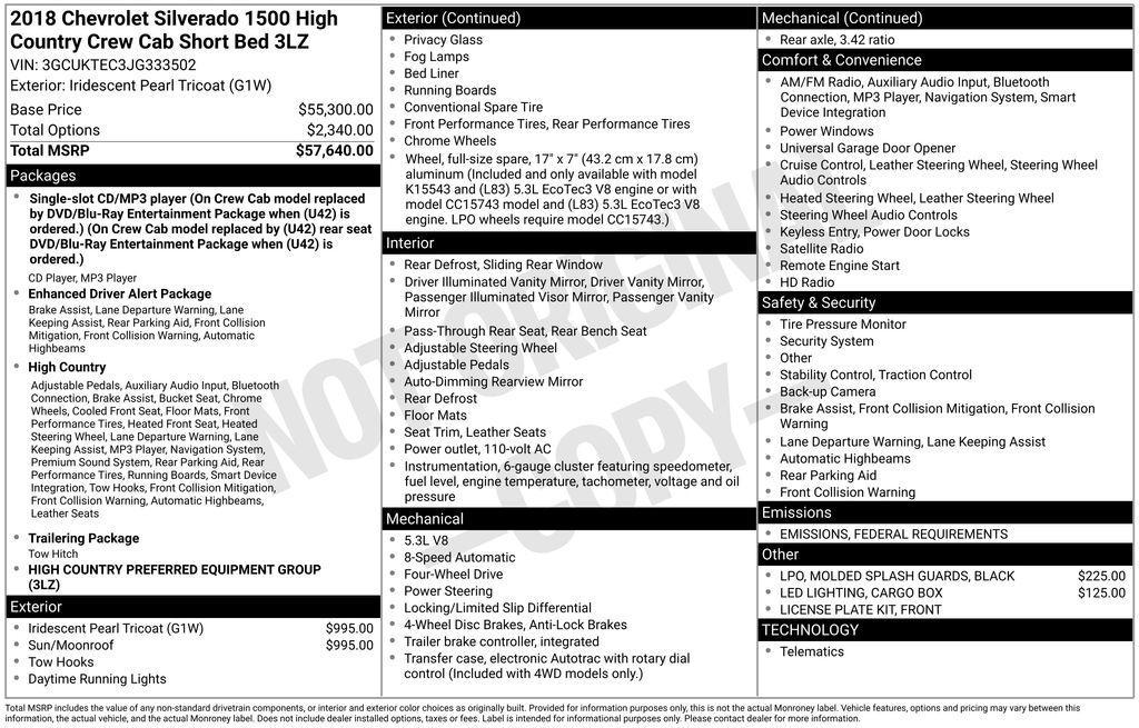 used 2018 Chevrolet Silverado 1500 car, priced at $32,250