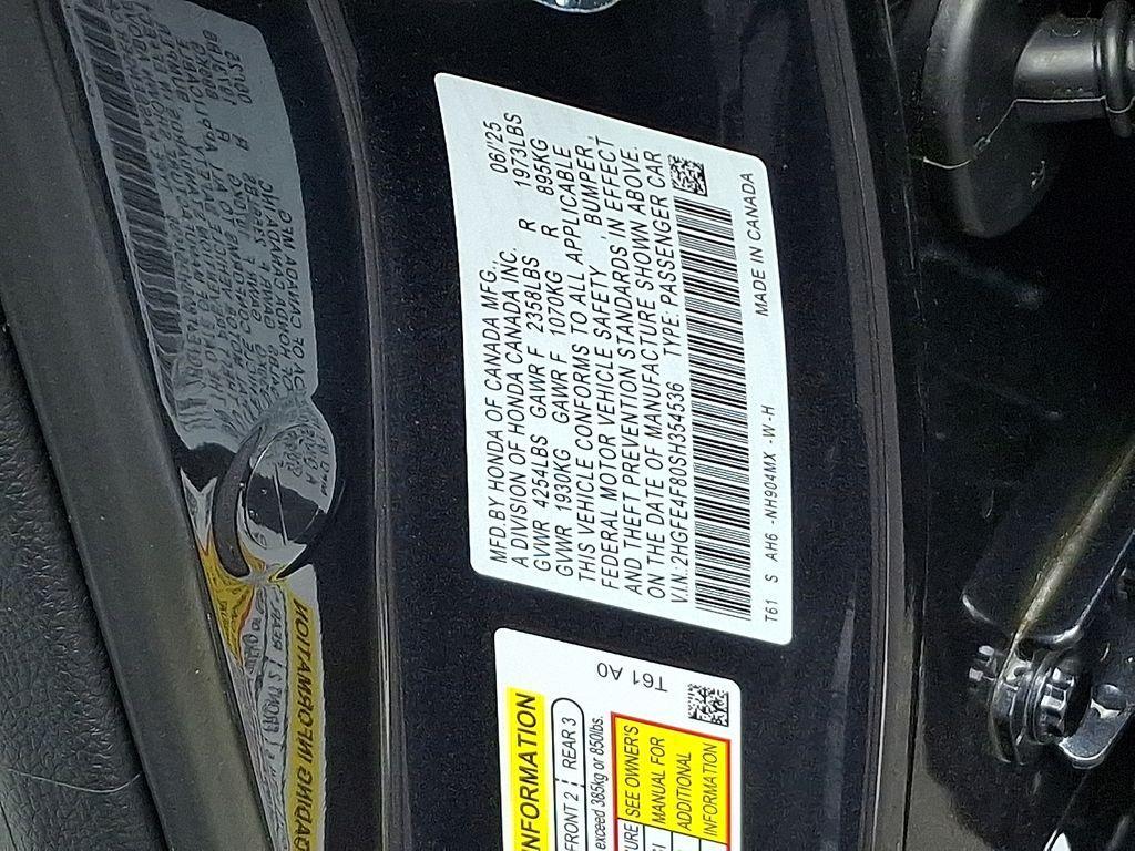 new 2025 Honda Civic Hybrid car, priced at $30,100
