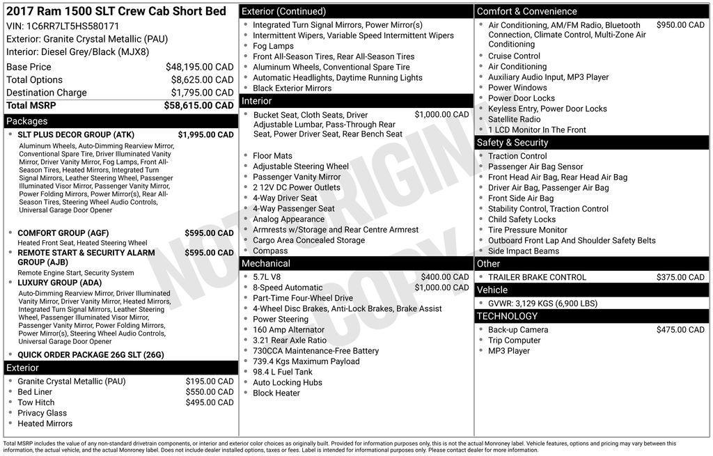 used 2017 Ram 1500 car, priced at $21,684