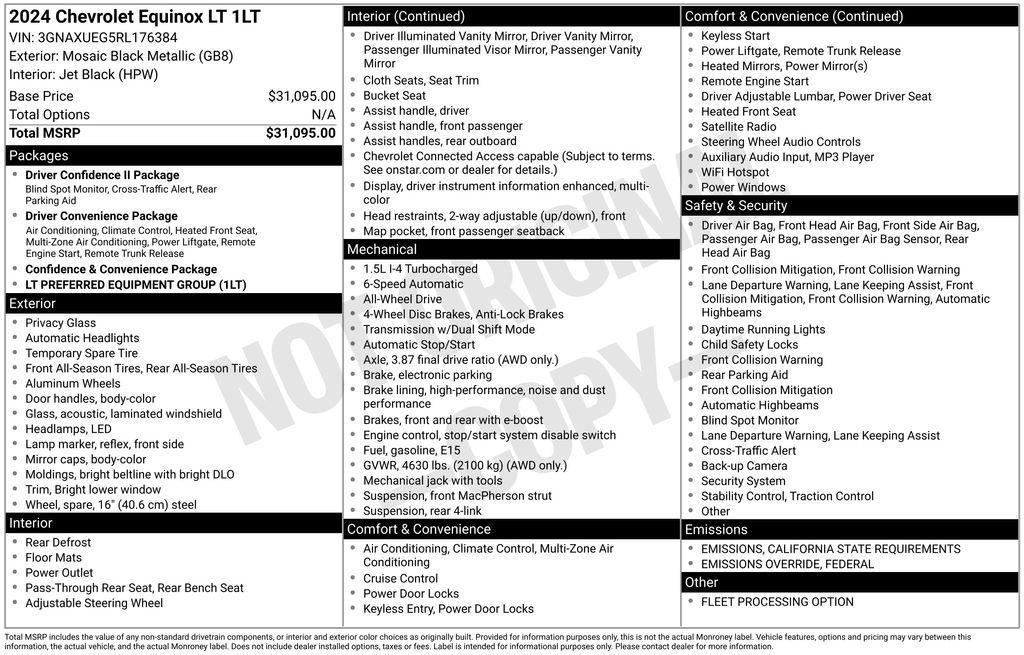 used 2024 Chevrolet Equinox car, priced at $21,676