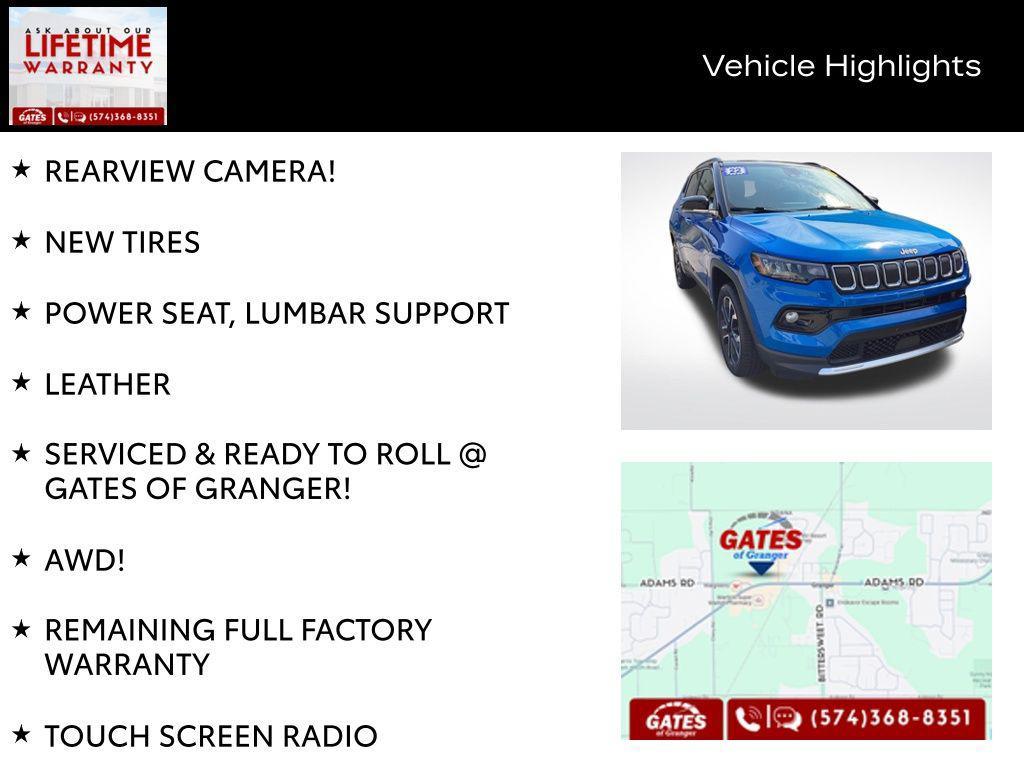 used 2022 Jeep Compass car, priced at $25,970