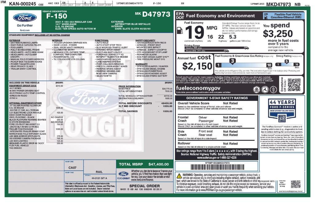 used 2021 Ford F-150 car, priced at $30,991