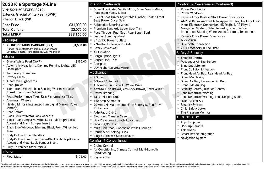 used 2023 Kia Sportage car, priced at $25,401