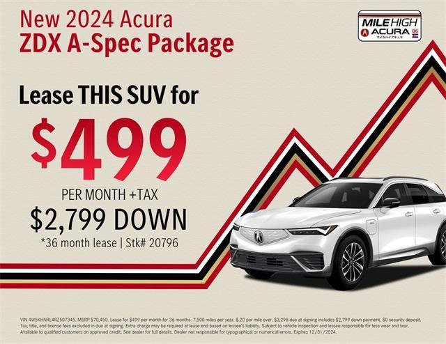 new 2024 Acura ZDX car, priced at $70,450