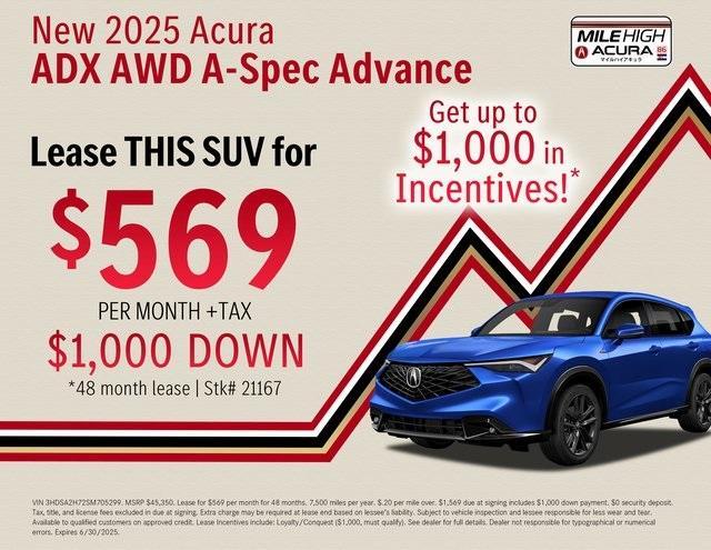 new 2025 Acura ADX car, priced at $45,350