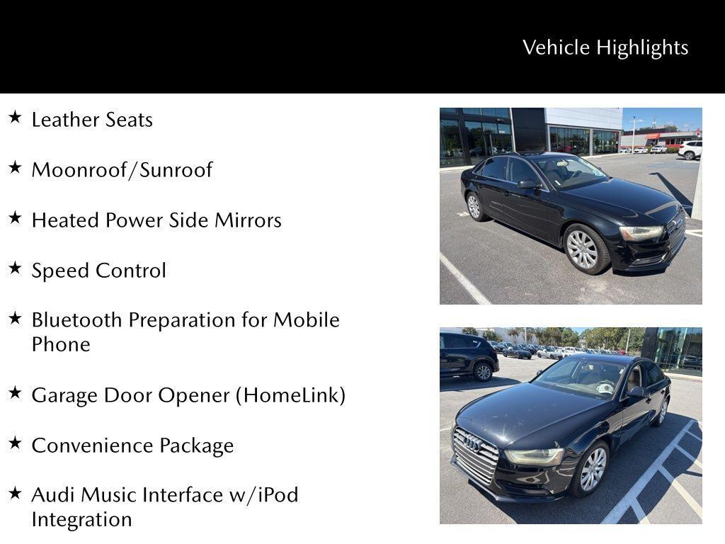used 2013 Audi A4 car, priced at $8,500