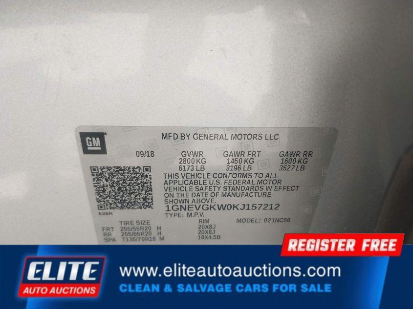 used 2019 Chevrolet Traverse car, priced at $7,000