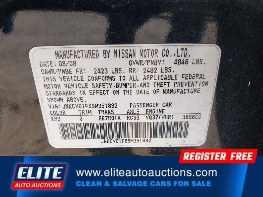 used 2009 INFINITI G37x car, priced at $850