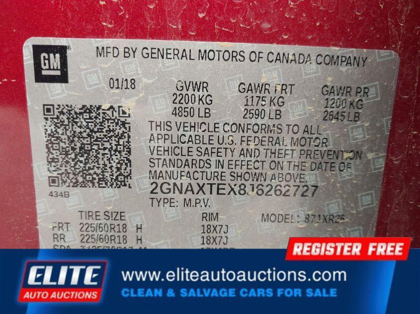 used 2018 Chevrolet Equinox car, priced at $8,000